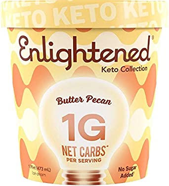 Enlightened, Butter Pecan Ice Cream Keto Ice Cream, 16 fl oz (Frozen)