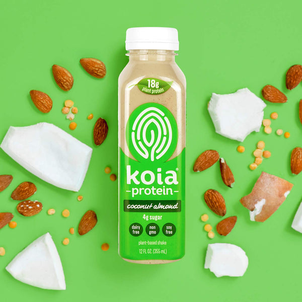 Koia Protein - Ready To Drink Plant Protein Shake (12 oz) - Coconut Almond - Dairy Free, Gluten Free, Soy Free, Non GMO, Kosher, Vegan