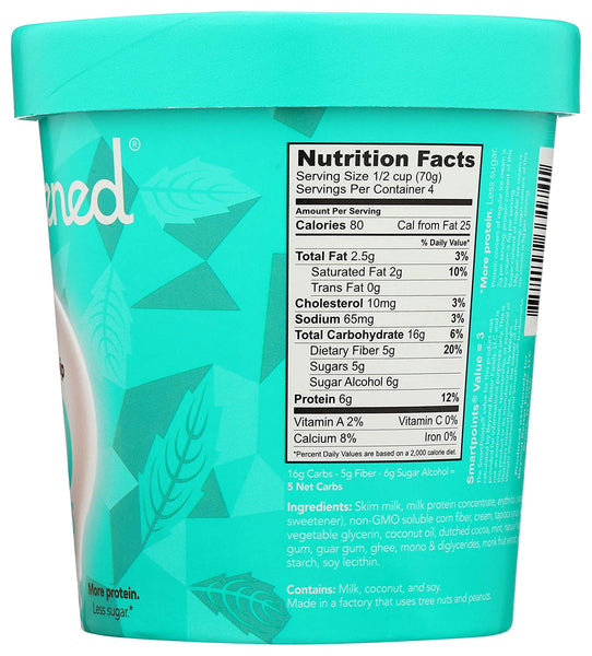 Enlightened Mint Chip Ice Cream Pint, 16 fl oz (Frozen)