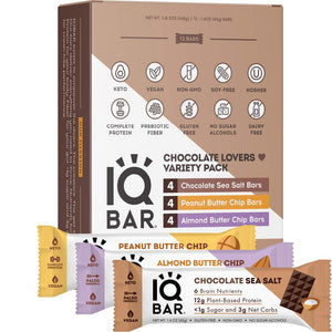 IQBAR Keto Protein Bars 3x Chocolate Variety Pack