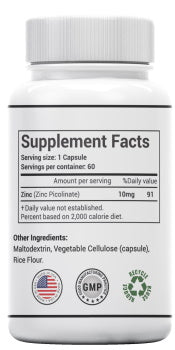 Zinc Picolinate 50mg caps, 60ct