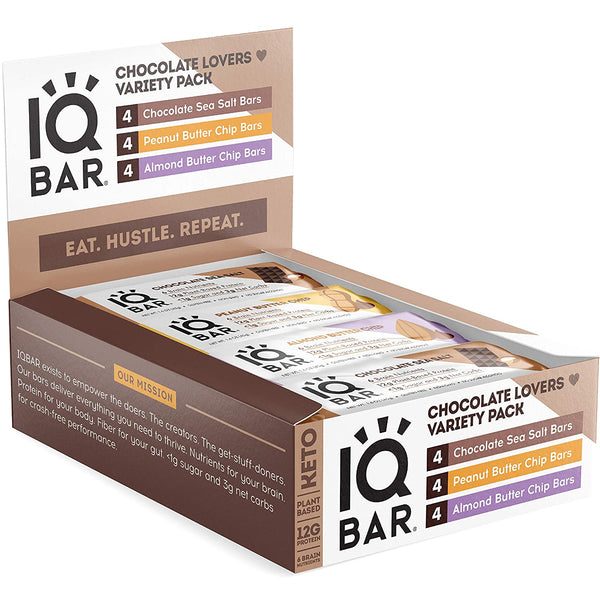 IQBAR Keto Protein Bars 3x Chocolate Variety Pack